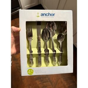 Anchor, hocking, stainless steel flatware set